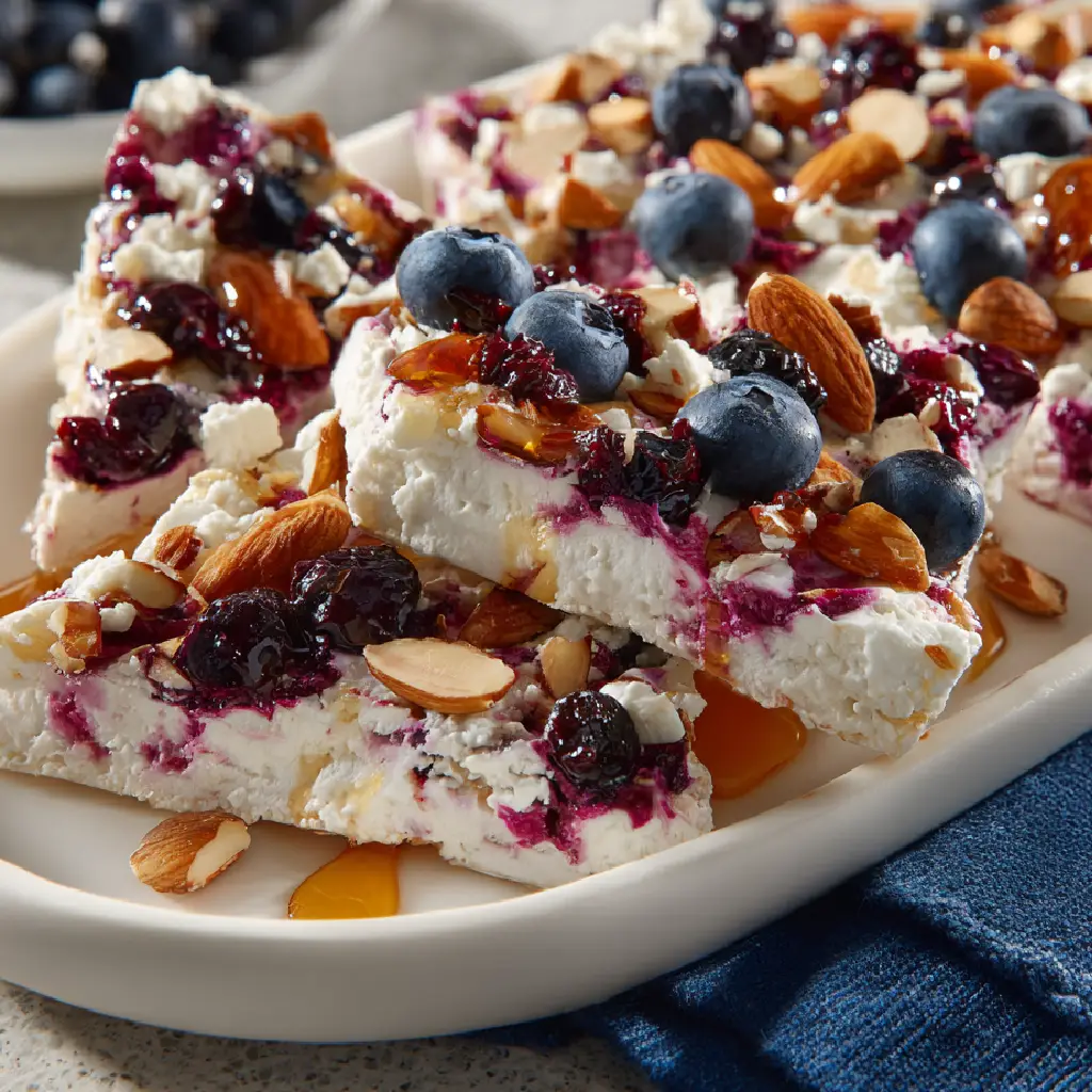 Blueberry Frozen Cottage Cheese Bark: A Refreshingly Sweet Treat!