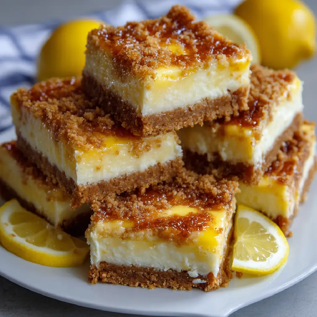 Best Lemon Marbled Cheesecake Bars That Everyone Will Love!