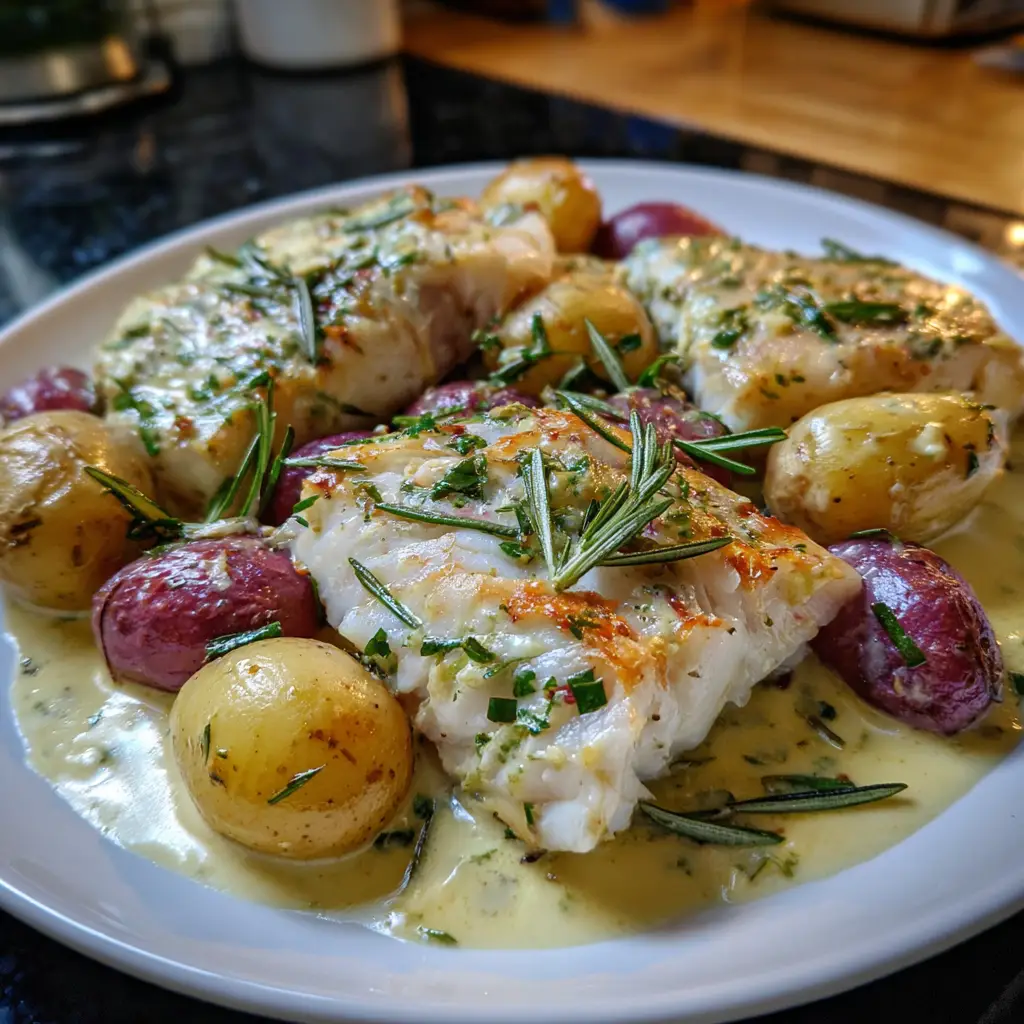 Cod and Potatoes with Rosemary Cream Sauce: A Delightful Recipe!