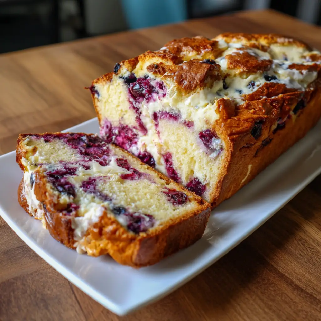 Ultra Moist & Tender Blueberry Cream Cheese Bread Recipe You’ll Love!