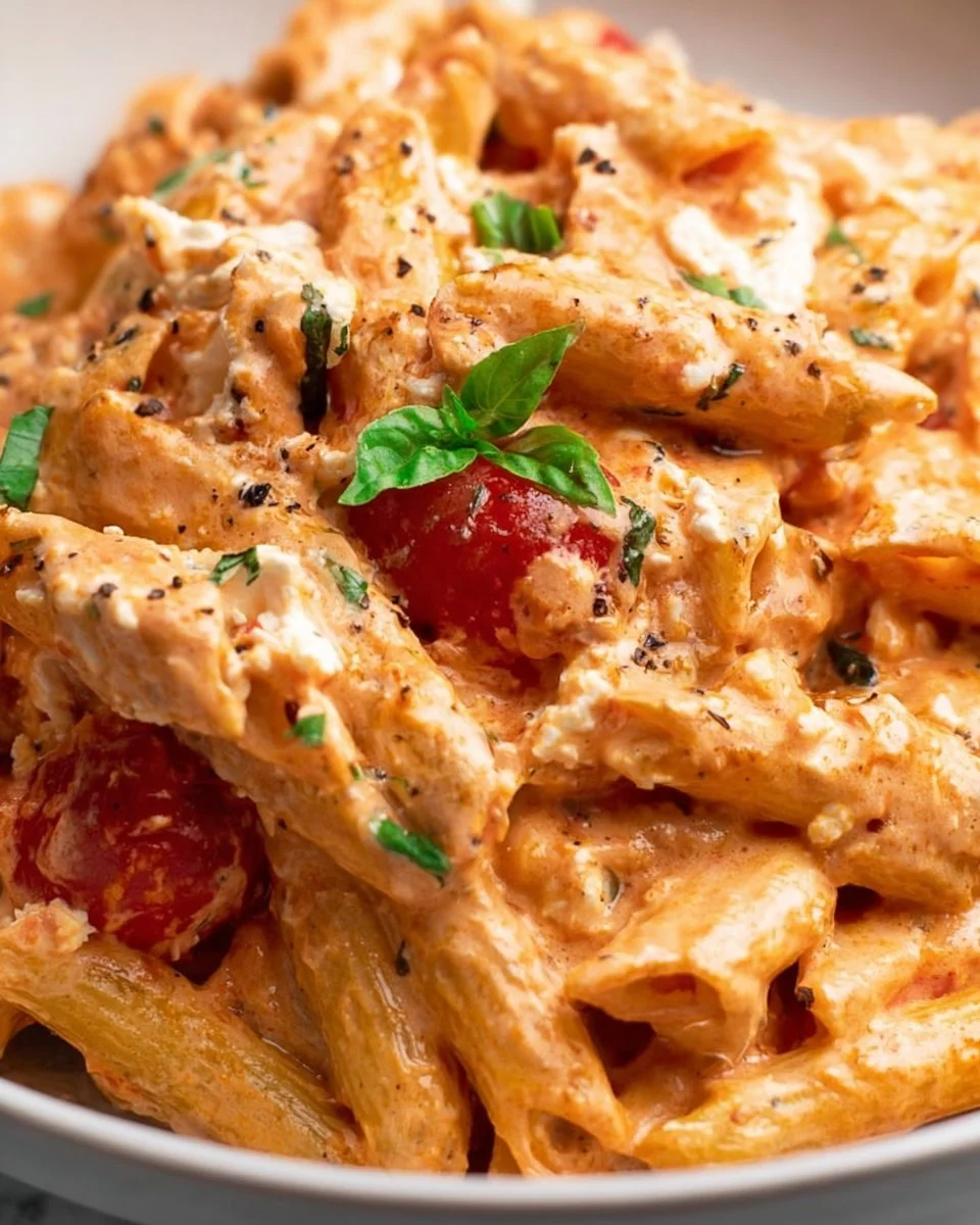 Creamy Tomato Goat Cheese Pasta