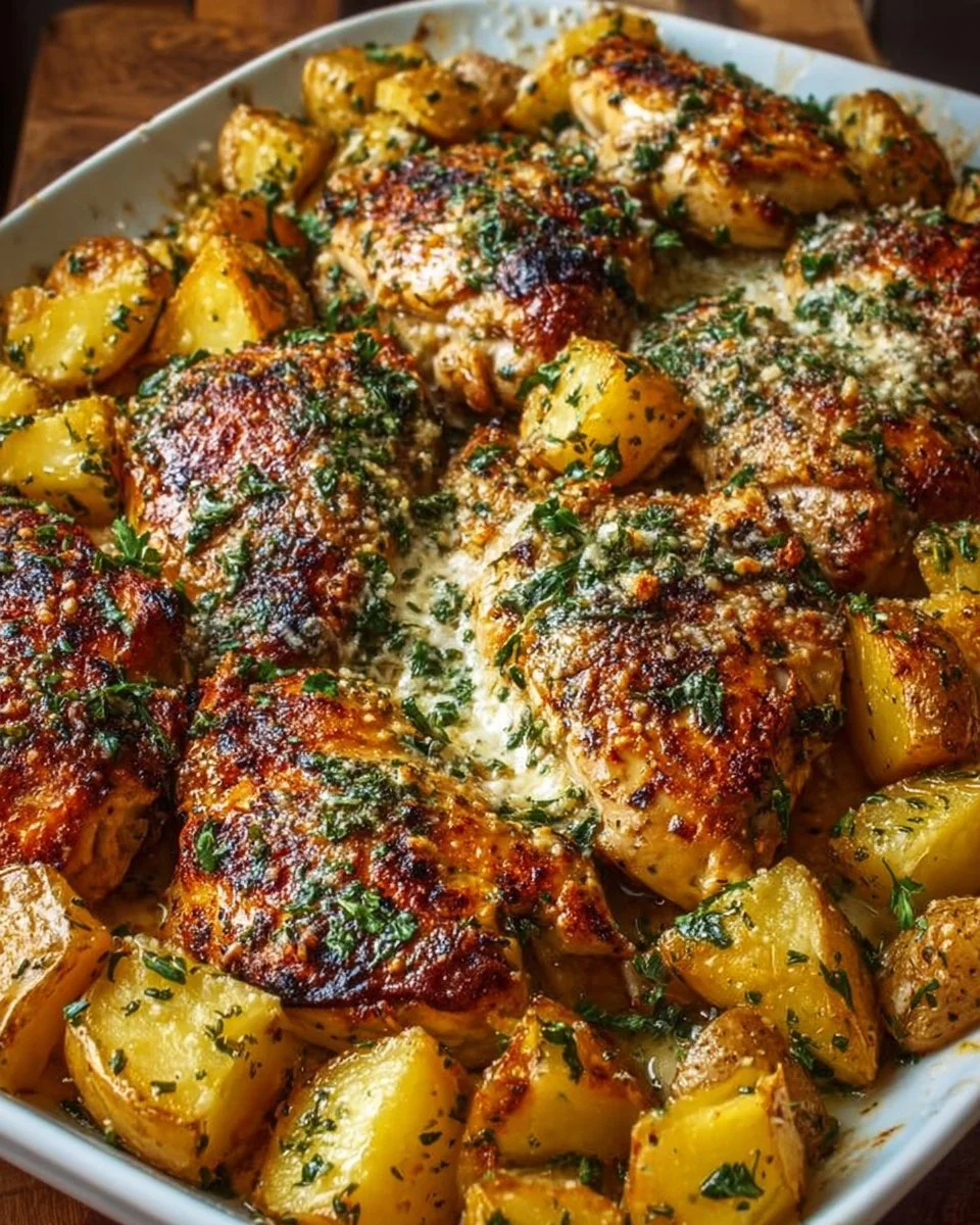 Garlic Parmesan Chicken and Potatoes
