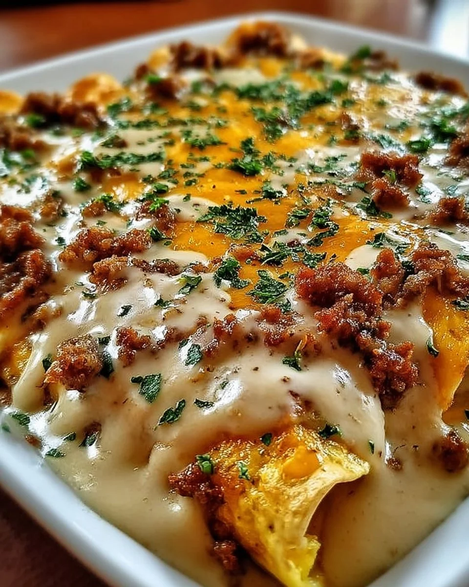 Irresistible Southern Breakfast Enchiladas with Sausage Gravy