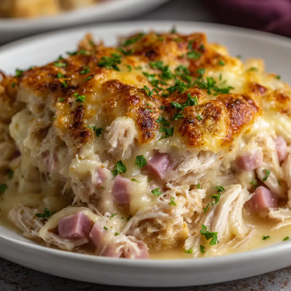 Delicious Chicken Cordon Bleu Casserole for Dinner Tonight!