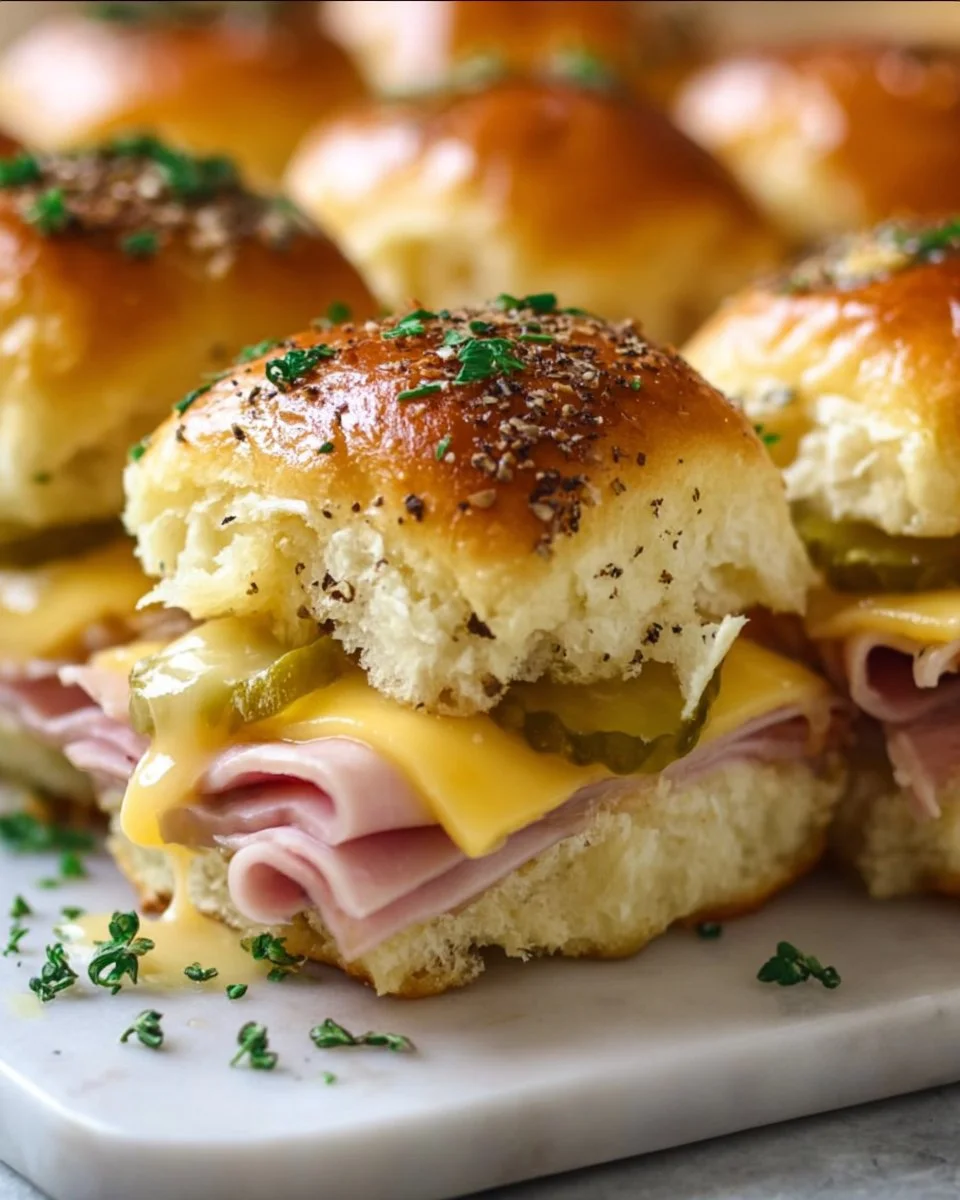 Pickle Garlic Butter Cuban-Inspired Pull-Apart Sliders