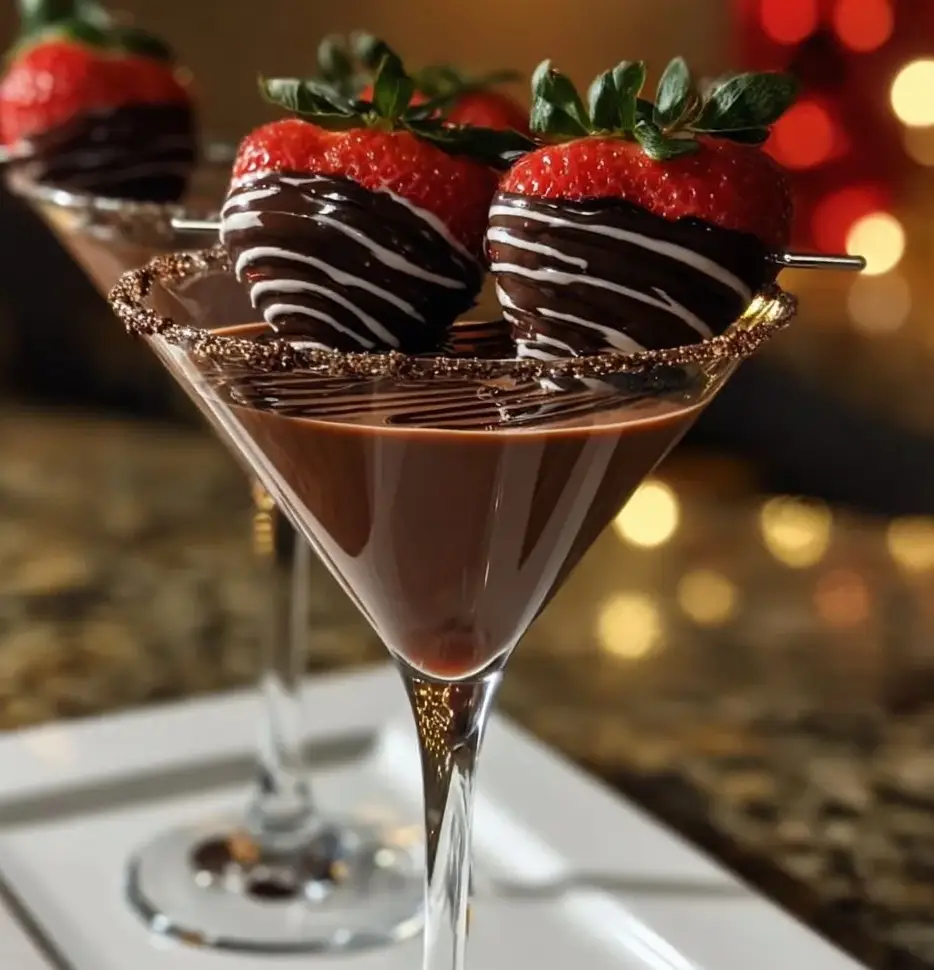 Chocolate Covered Strawberry Martini