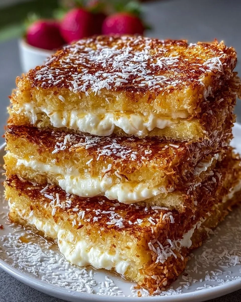 Irresistible Coconut Crusted Stuffed French Toast