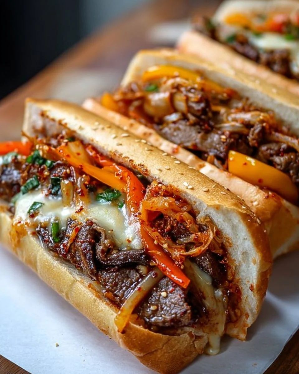 Korean-Inspired Kimchi Bulgogi Cheesesteak