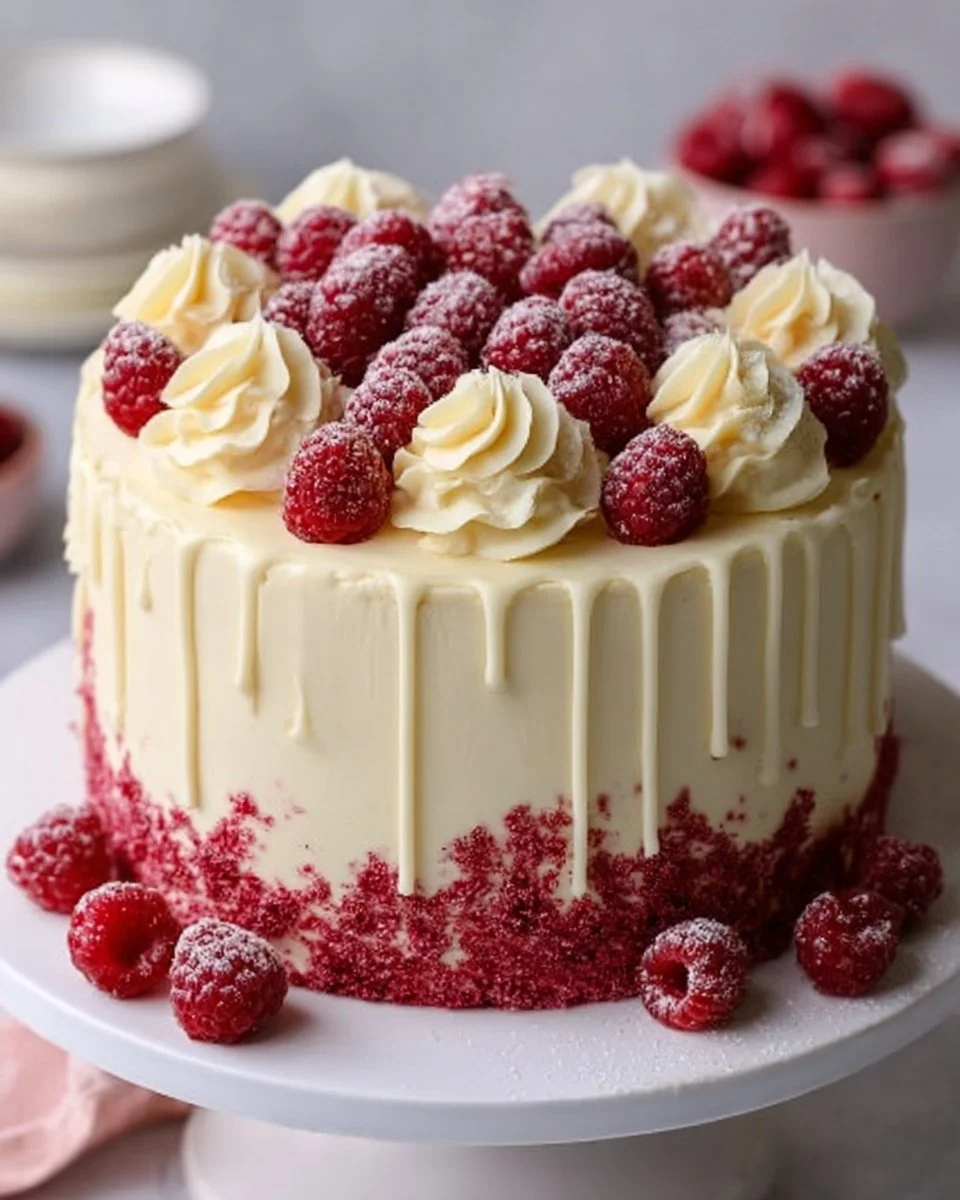 Raspberry Cake With Lemon Buttercream