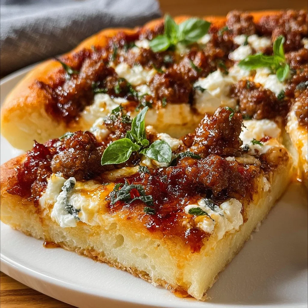 Sausage Ricotta Honey Hot Pizza