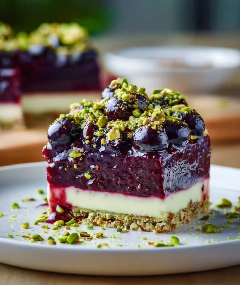 Blackcurrant Pistachio Dessert