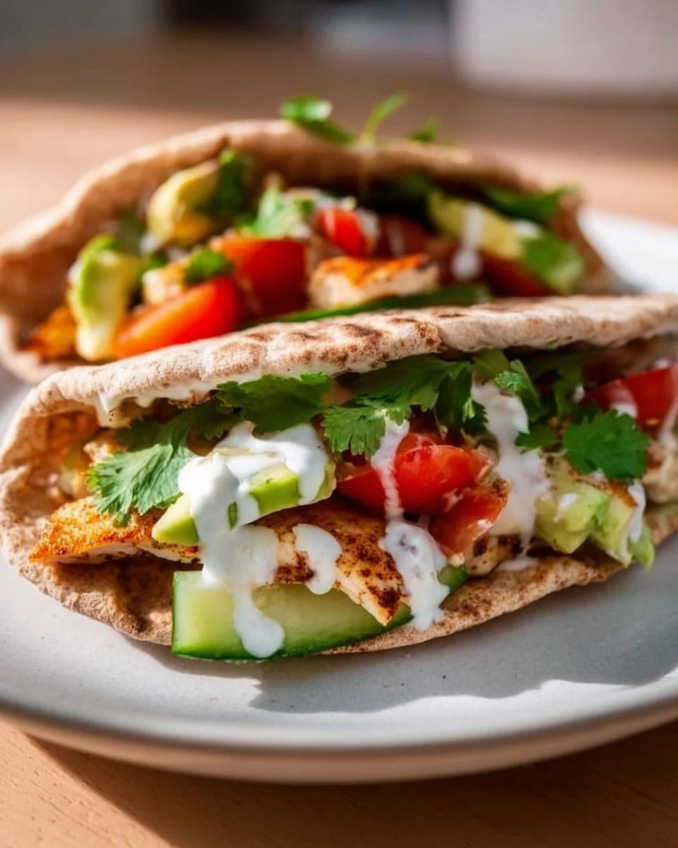 Chicken Avocado Pita Sandwich