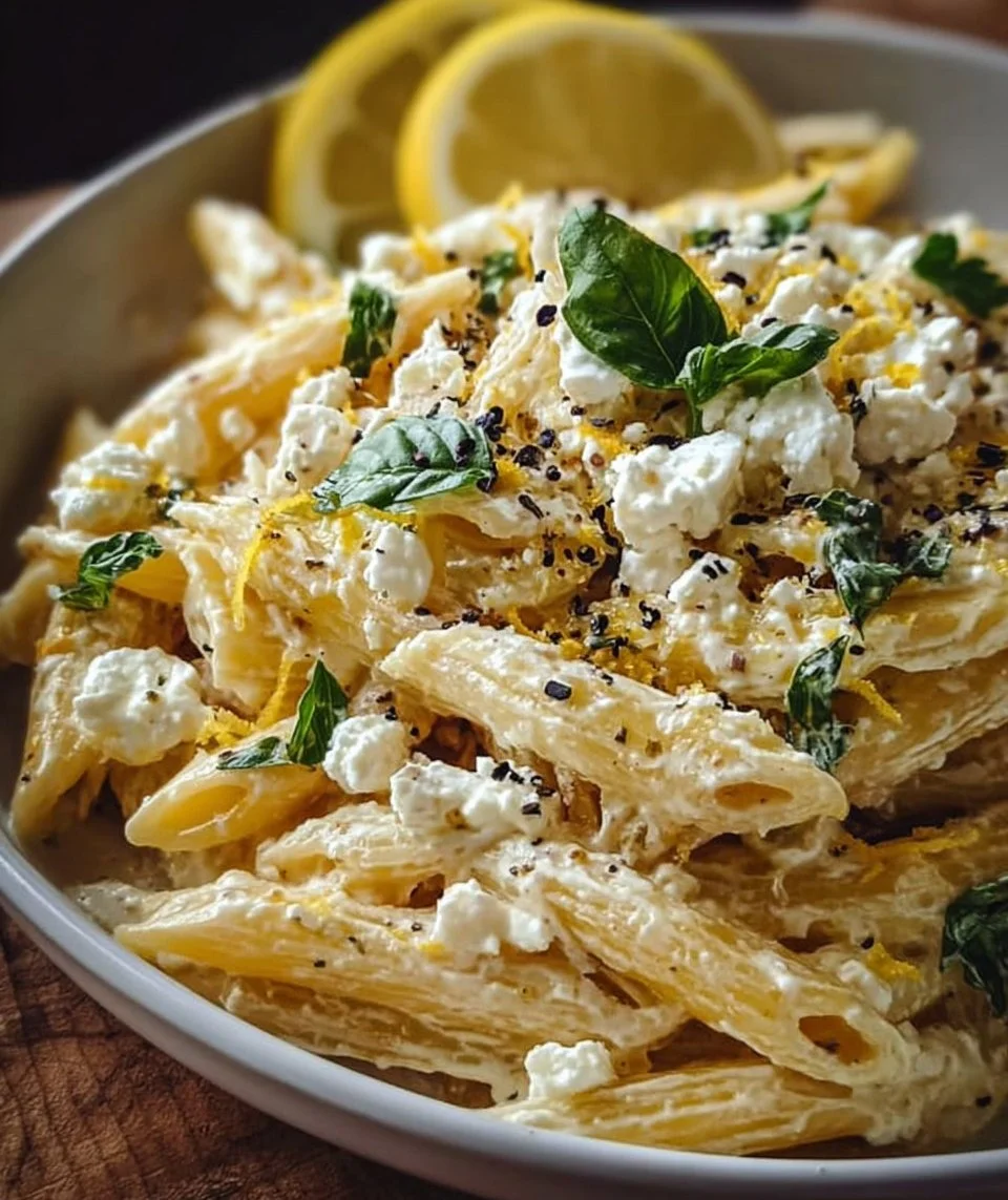 Creamy Lemon Feta Pasta