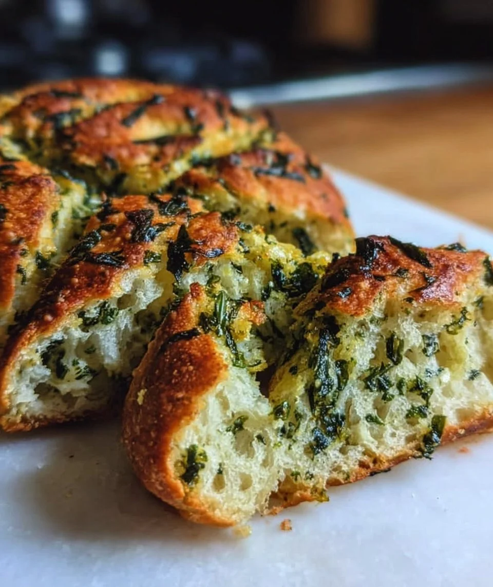 Crispy Wild Garlic Bread