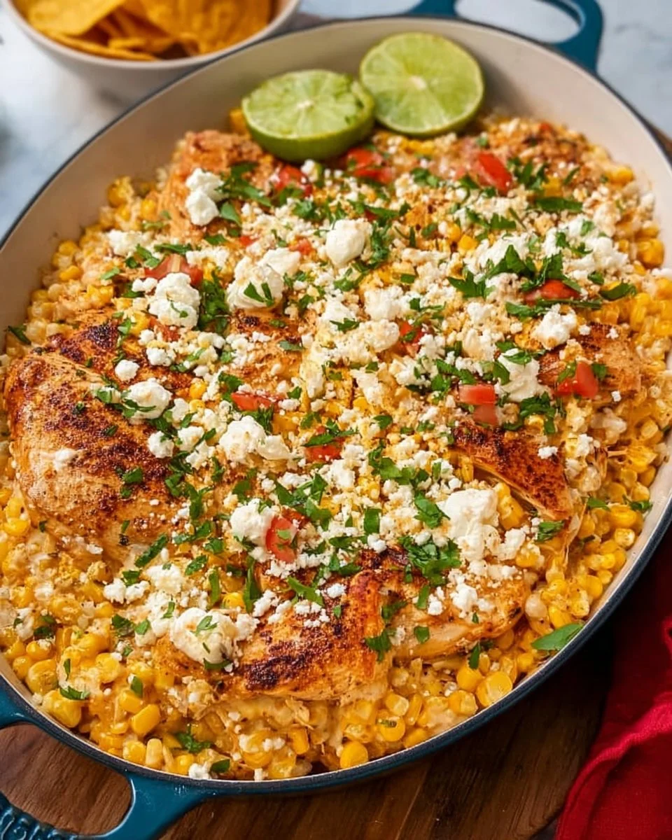 Mexican Street Corn Chicken Casserole