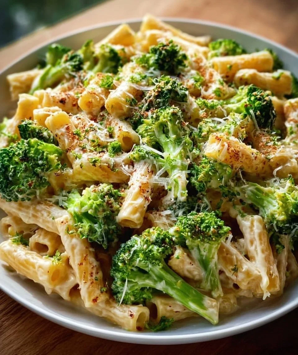 Pasta with Broccoli in Cream Sauce