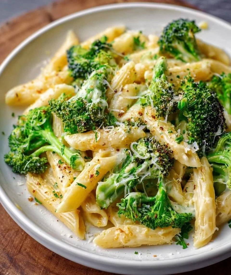 Pasta with Broccoli in Cream Sauce