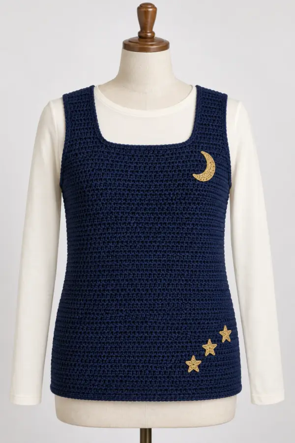 Women's Celestial Crochet Layering Top - featured